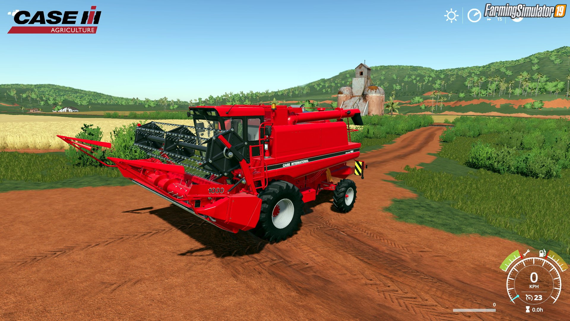 Combine Case IH 1660 Axial Flow + Case IH 1030 Cutter v1.0.1 for FS19