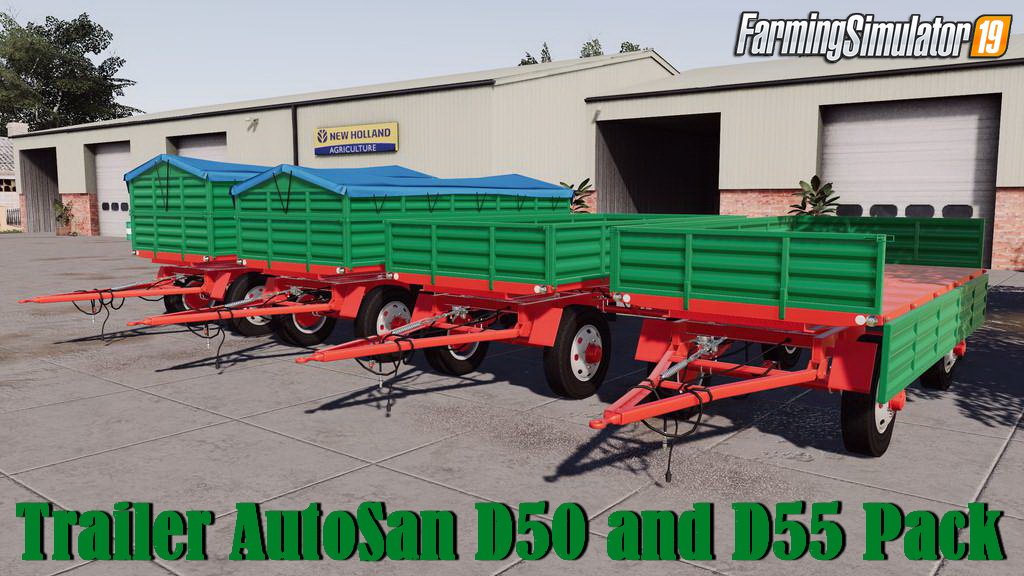 Trailer AutoSan D50 and D55 Pack v1.1 for FS19