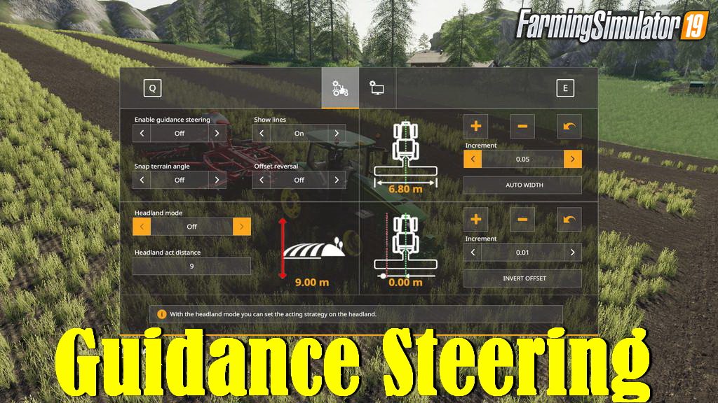 Guidance Steering Mod v1.0 by Wopster for FS19