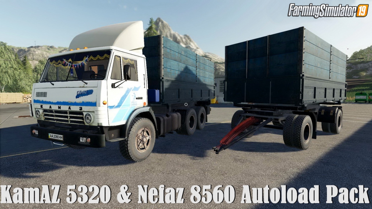 KamAZ 5320 & Nefaz 8560 Autoload Pack v1.0 for FS19