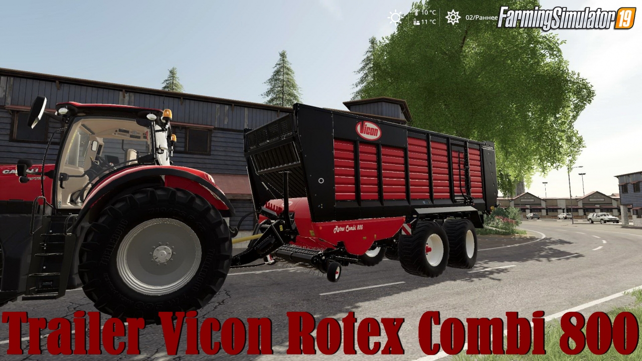 Trailer Vicon Rotex Combi 800 v1.0 for FS19