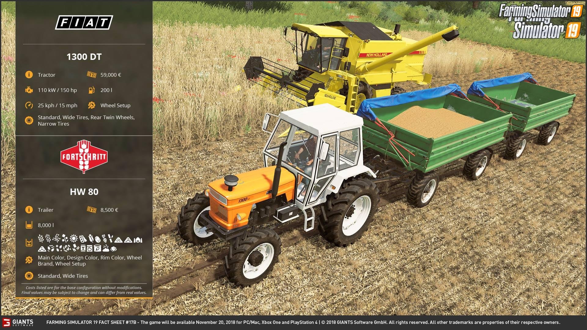 Farming simulator 19 FACT SHEET #8 by Giants Software