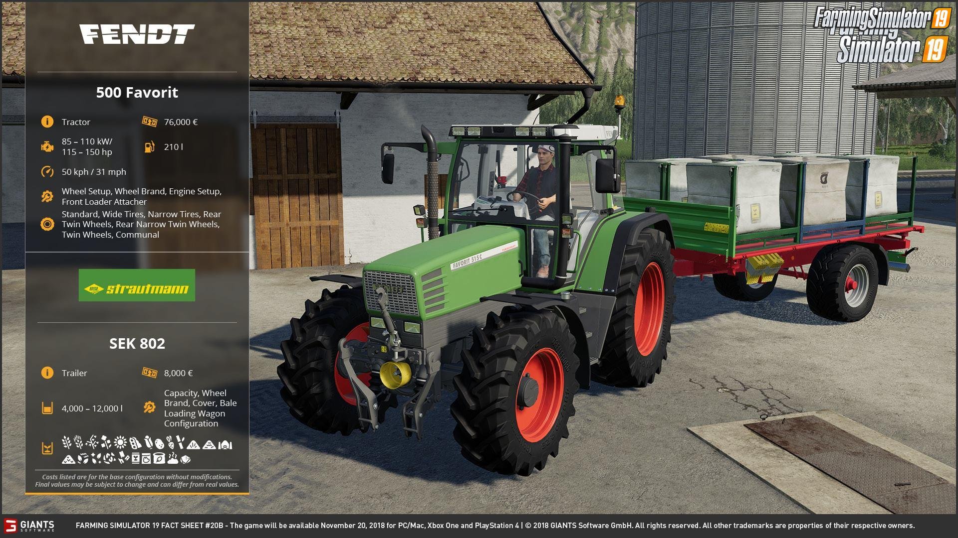 Farming simulator 19 FACT SHEET