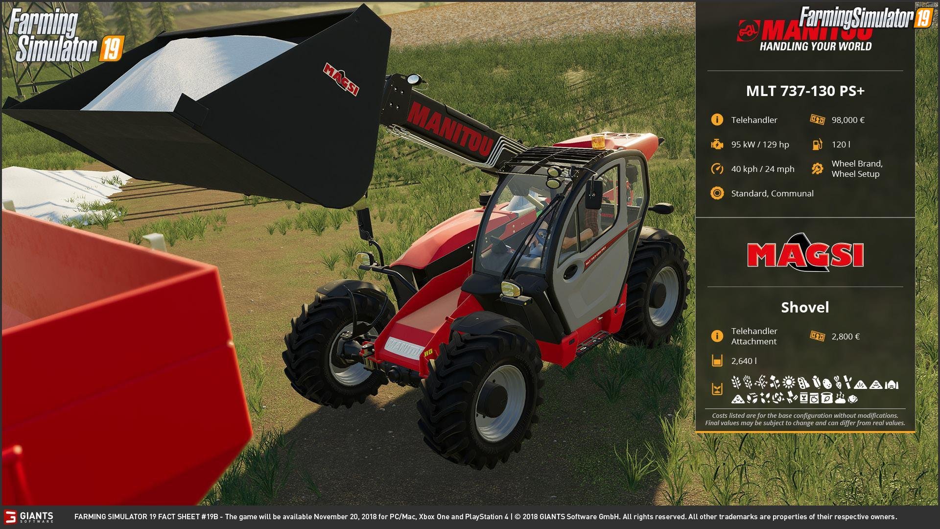 Farming simulator 19 FACT SHEET