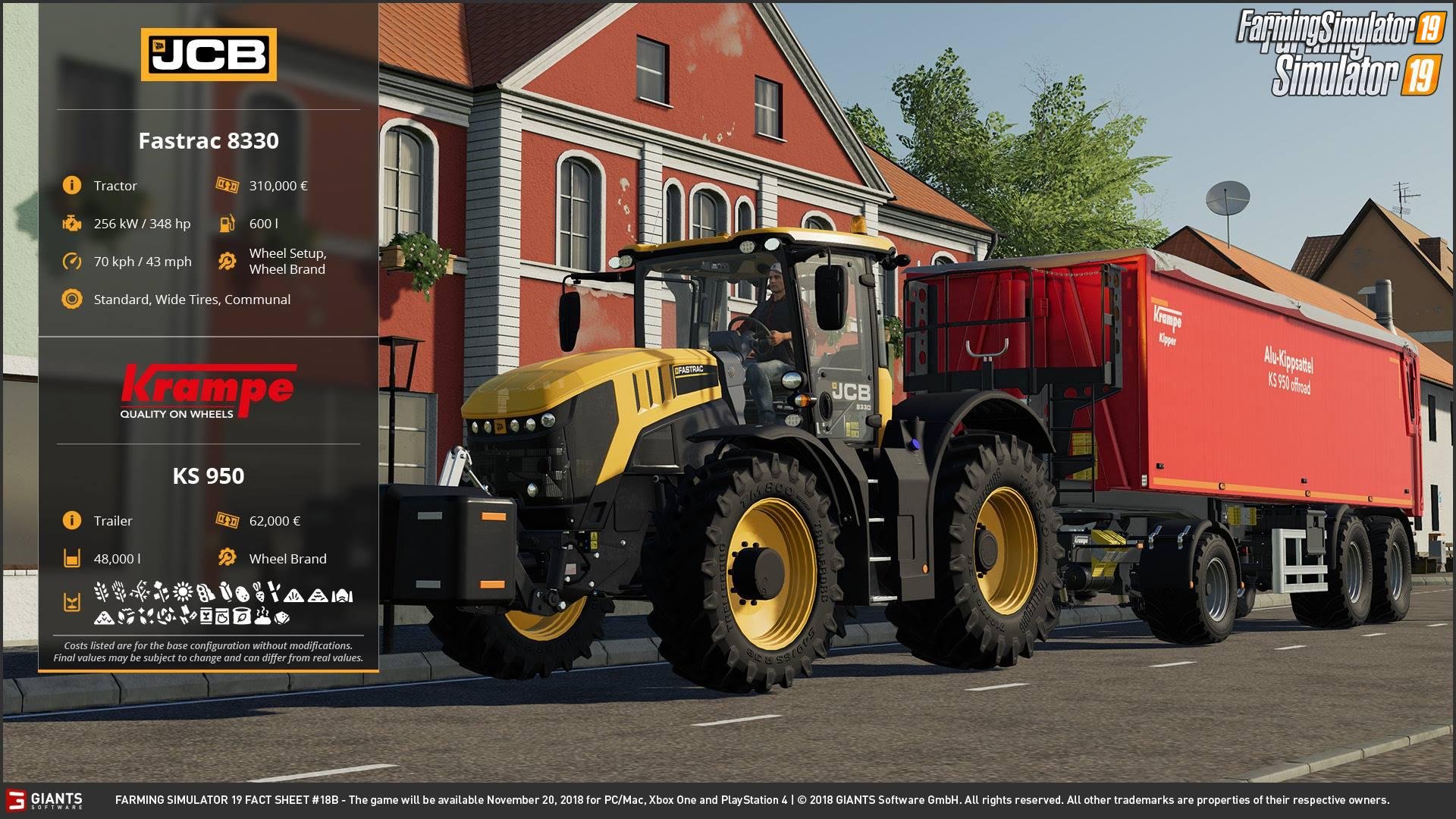 Farming simulator 19 FACT SHEET