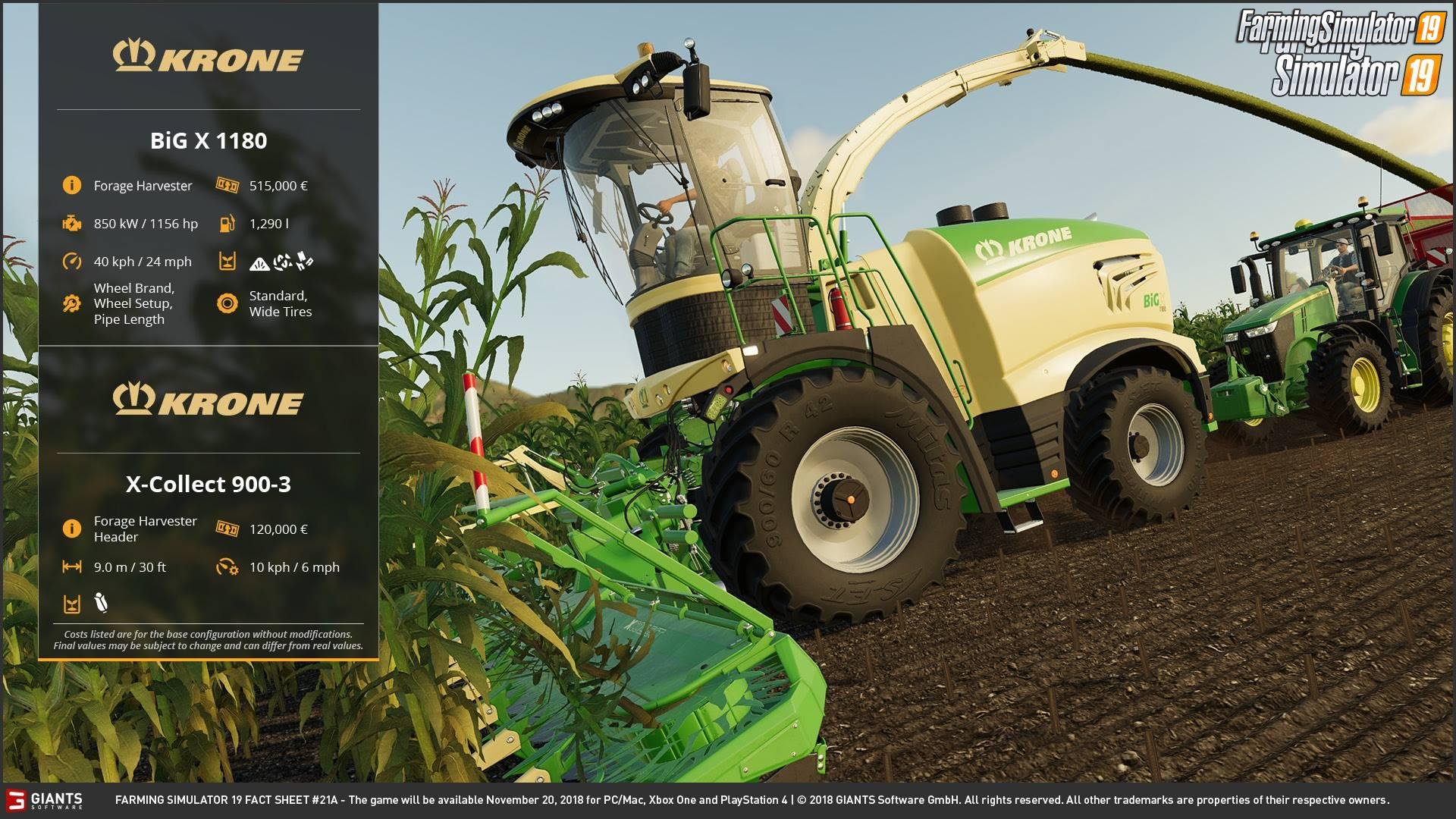 Farming simulator 19 FACT SHEET