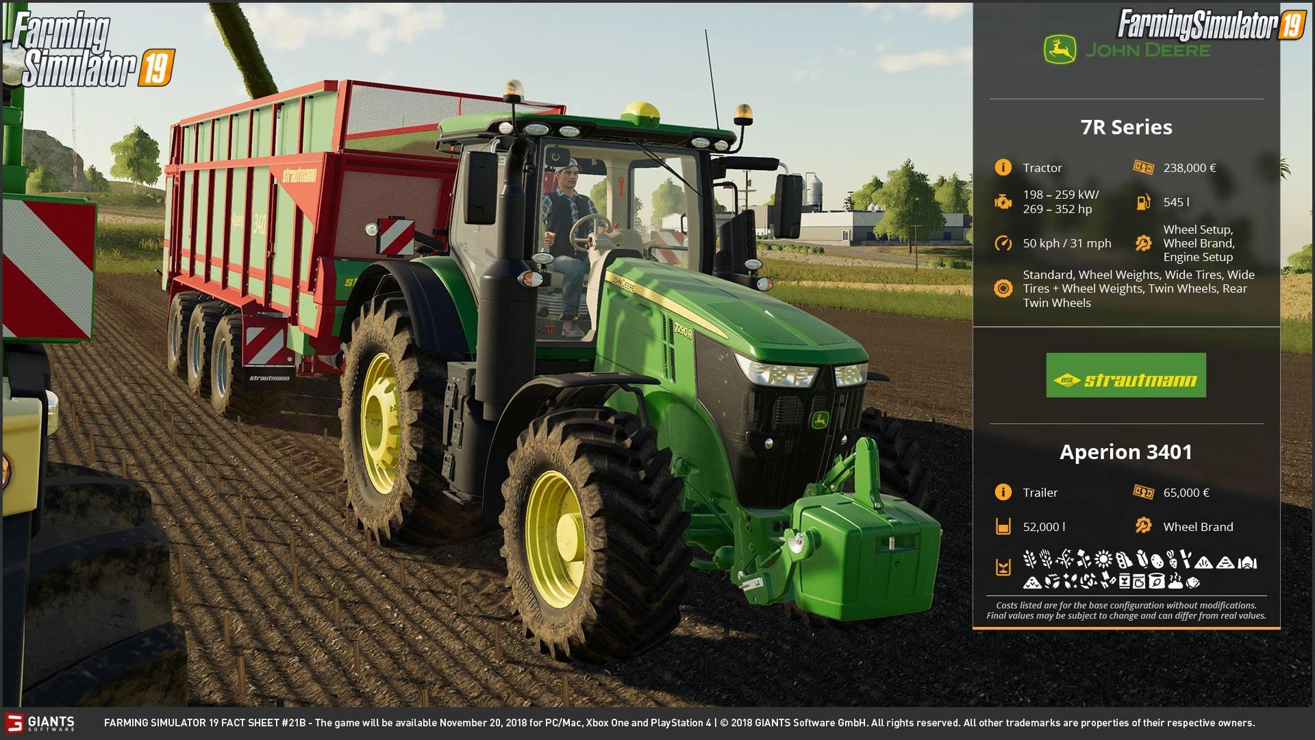 Farming simulator 19 FACT SHEET