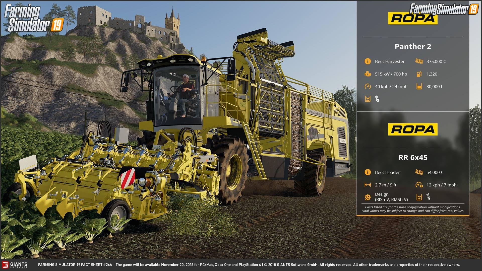 Farming simulator 19 FACT SHEET #11 by Giants Software