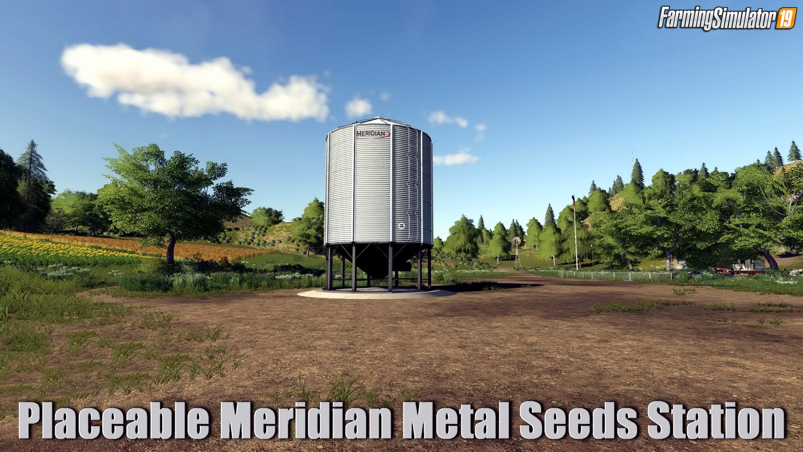 Placeable Meridian Metal Seeds Station v1.0 for FS19