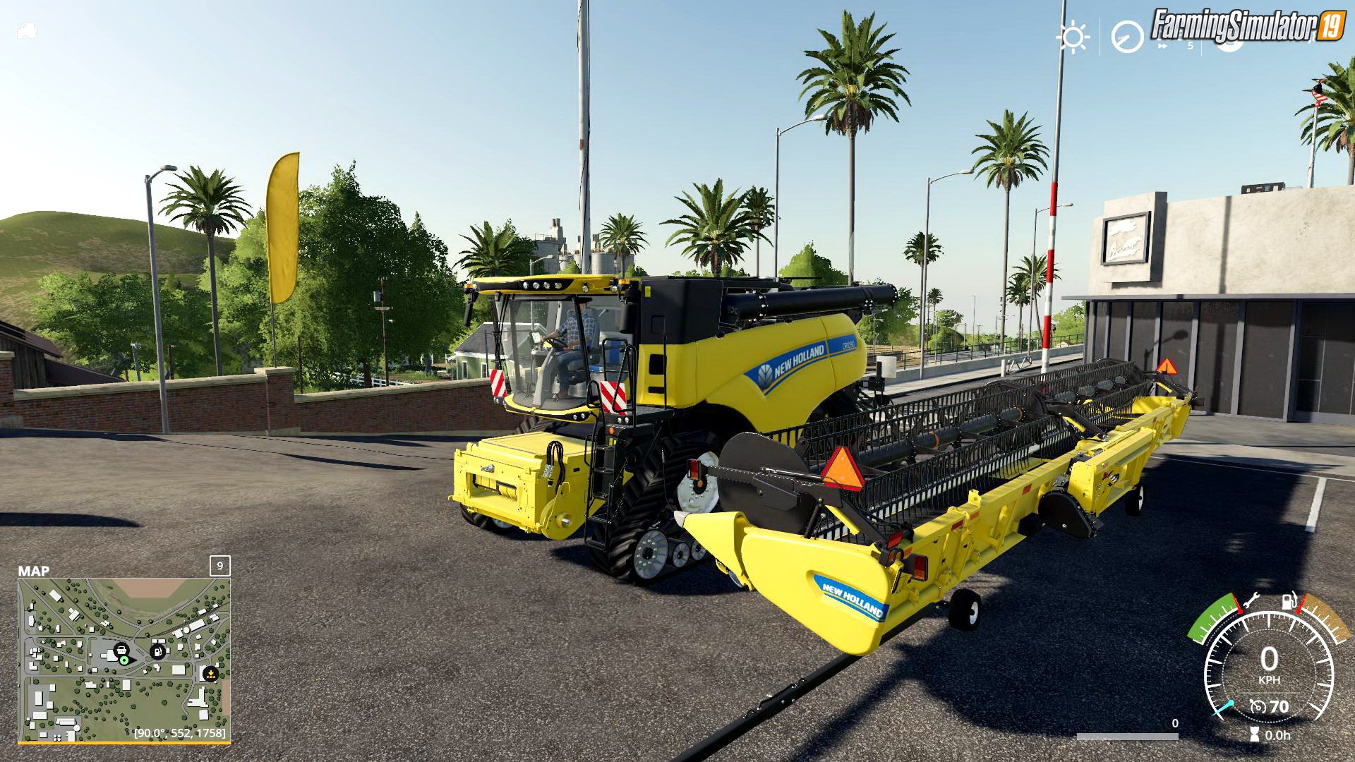 New Holland CR1090 and Superflex Draper 45FT v1.0 for FS19