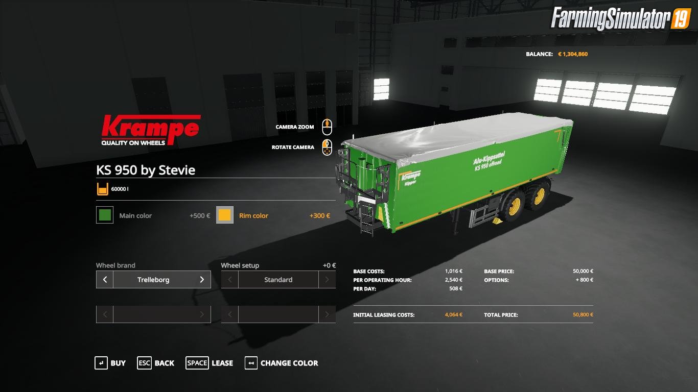 Trailer Krampe KS950 v1.0 by Stevie for FS19