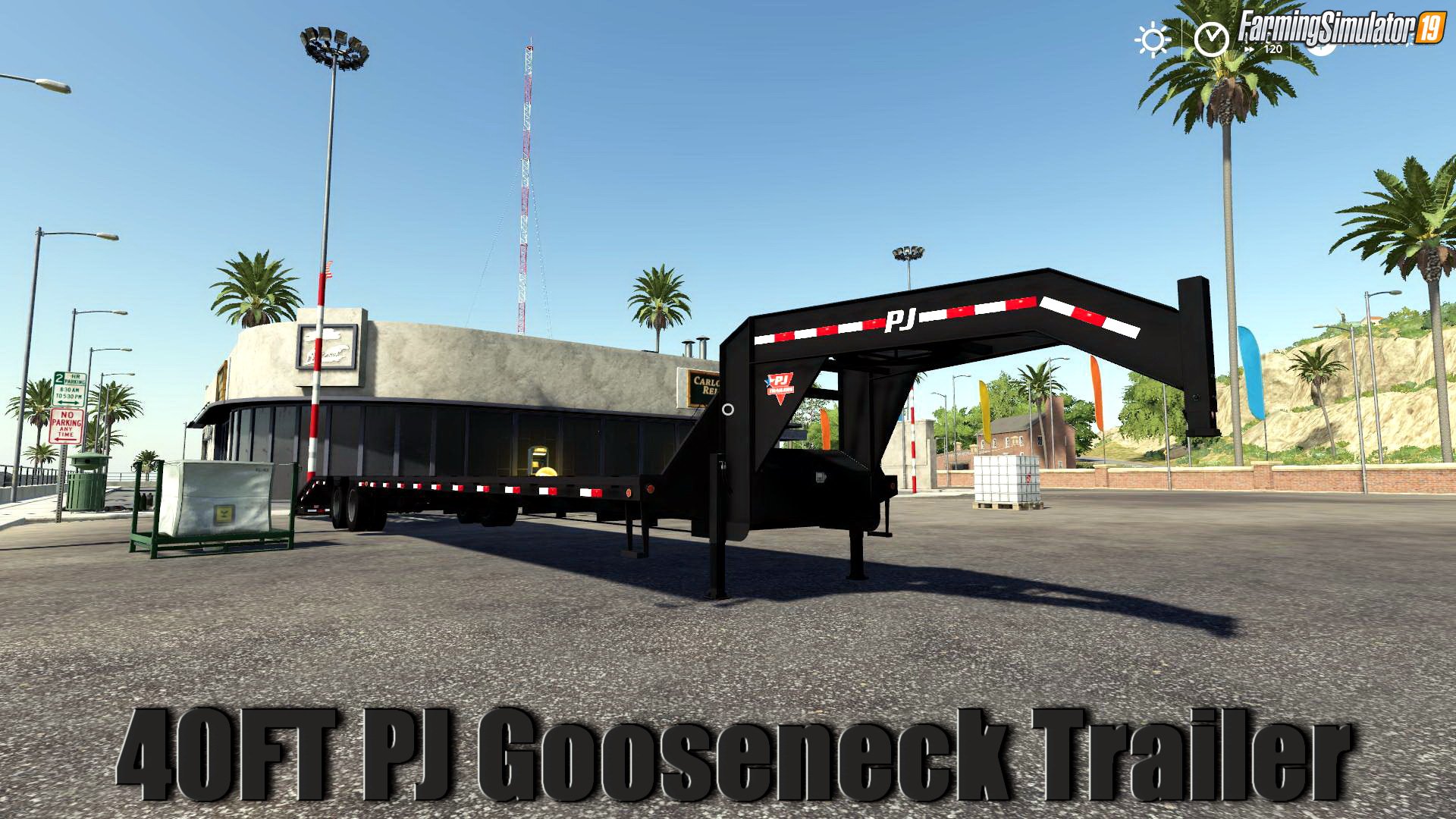 40FT PJ Gooseneck Trailer v1.0 for FS19