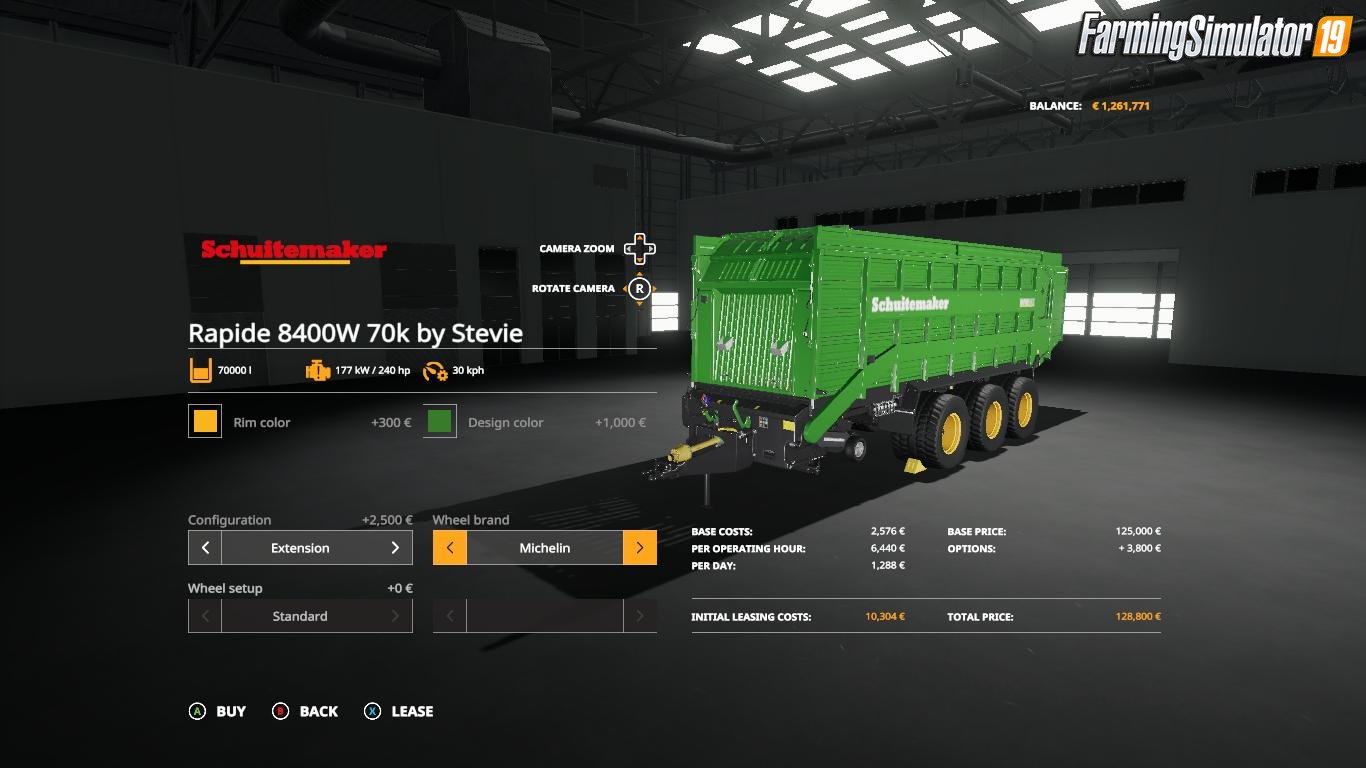 Trailer Schuitemaker Rapide 8400w v1.0 by Stevie for FS19