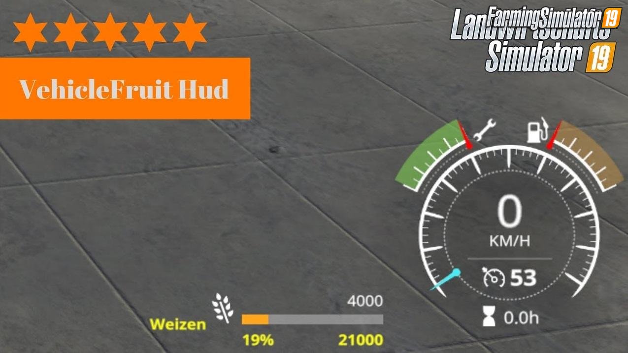 VehicleFruit Hud FS19