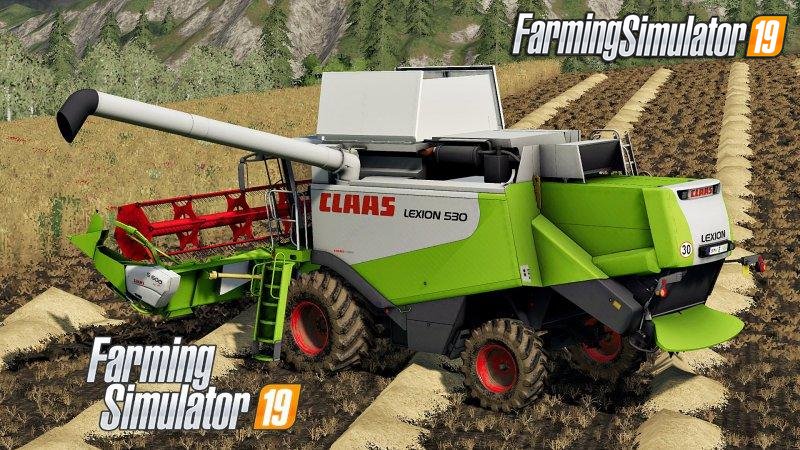 Combine Claas Lexion 530 for FS19