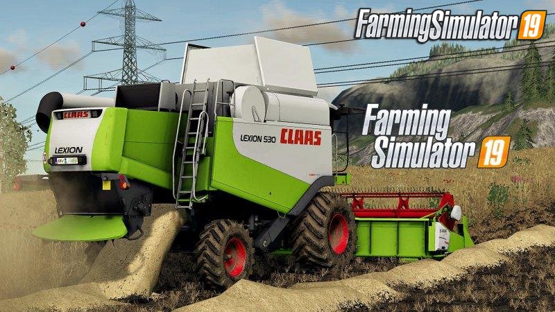 Combine Claas Lexion 530 for FS19