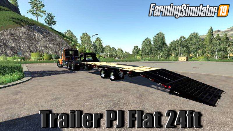 Trailer PJ Flat 24ft  v1.0 for FS19