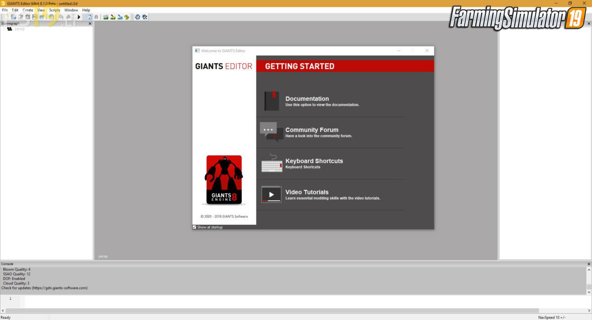 Giants Editor v8.1.0 (Beta Version) for FS19