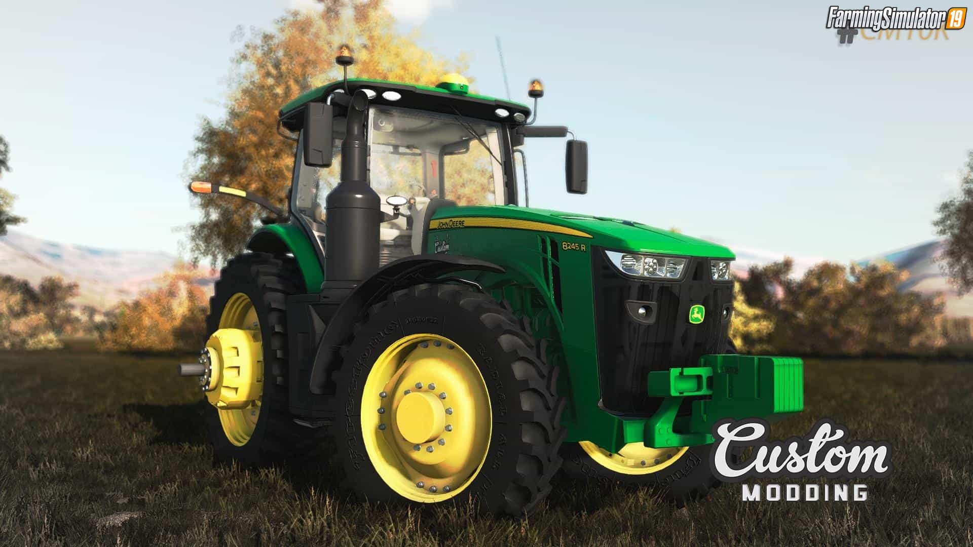 Tractor John Deere 8R v1.0 by Custom Modding for FS19