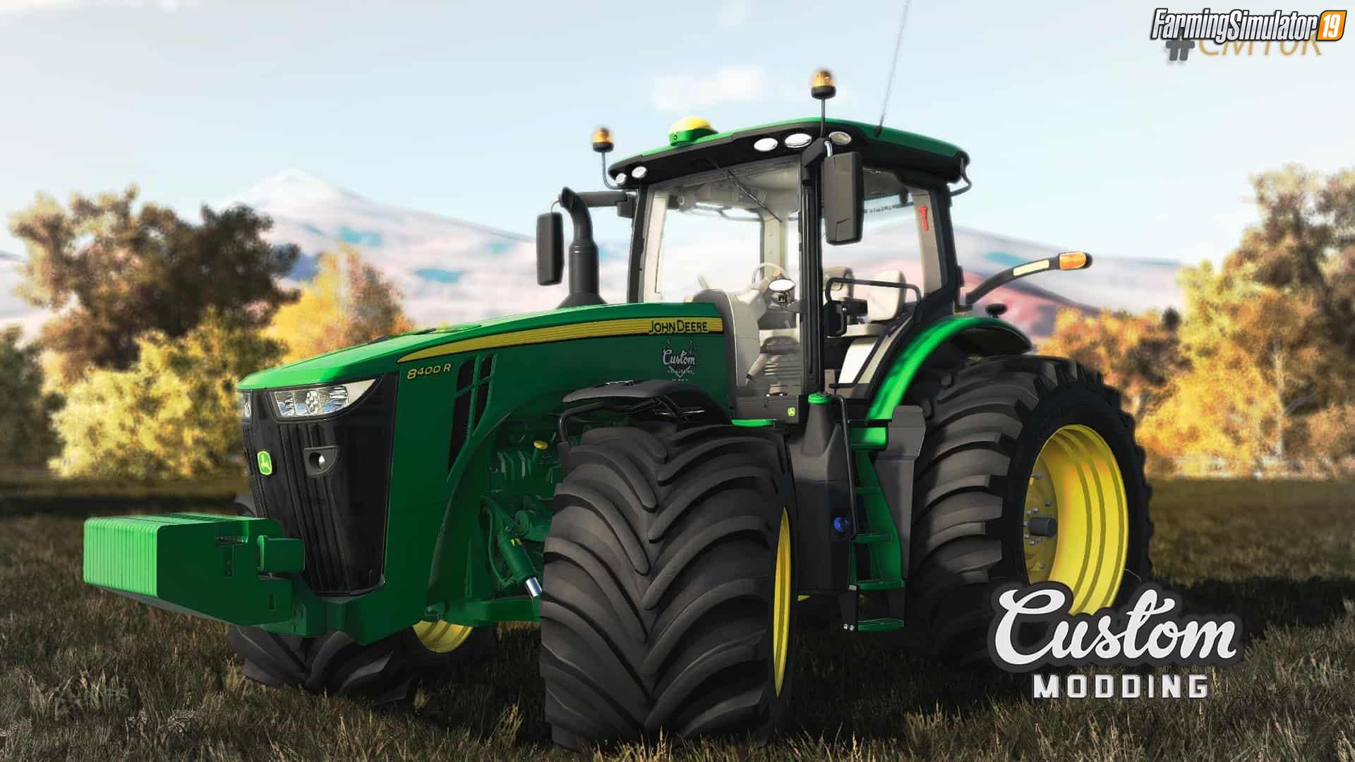 Tractor John Deere 8R v1.0 by Custom Modding for FS19