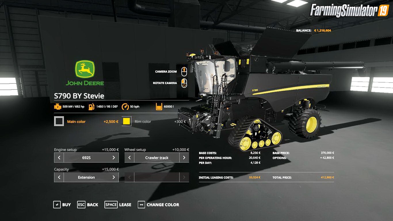 John Deere S790 v1.0 Edit by Stevie for FS19