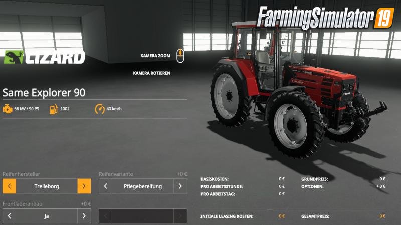 Tractor Same Explorer-II 90 Turbo v1.0 by FBM Team for FS19