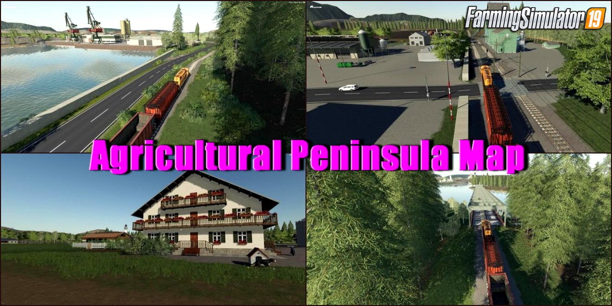 Agricultural Peninsula Map v1.4 for FS19