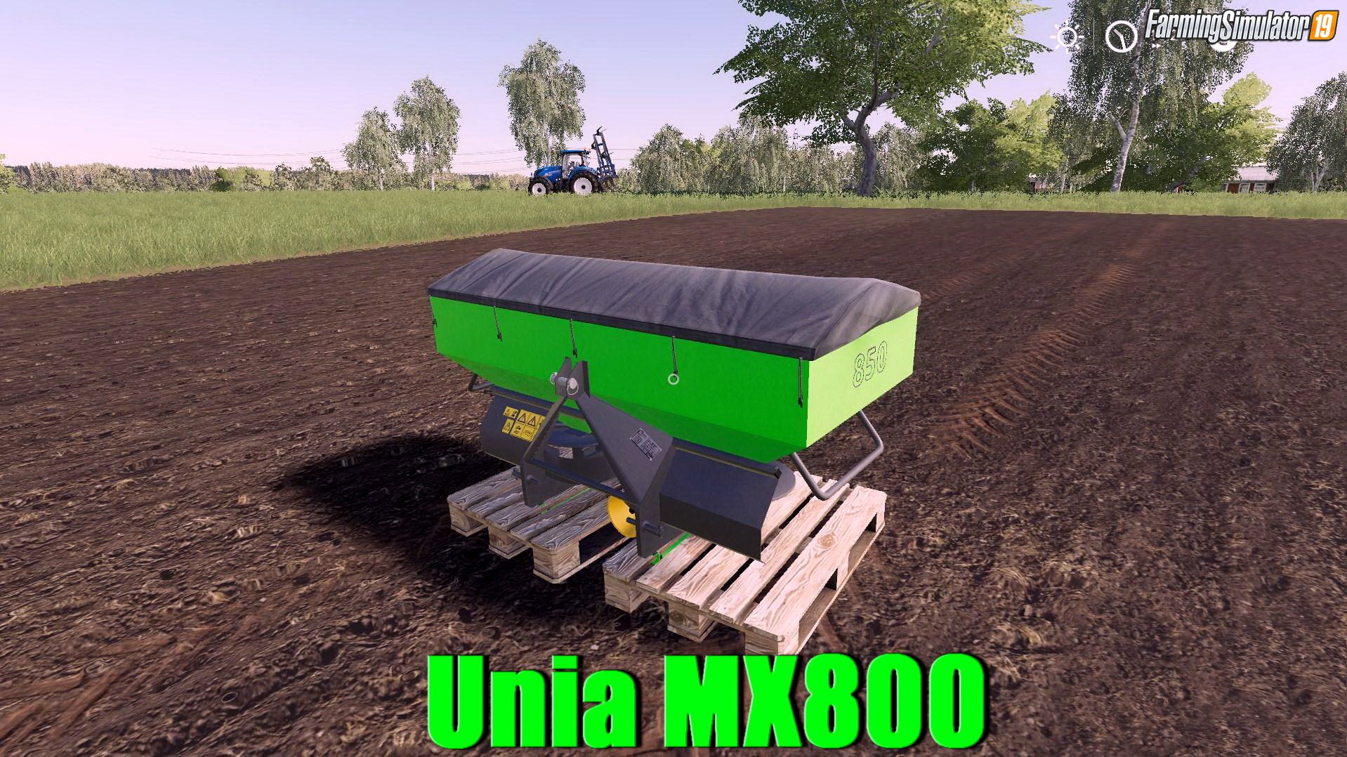 Fertilizer Spreader Unia MX8000 v1.0 for FS19