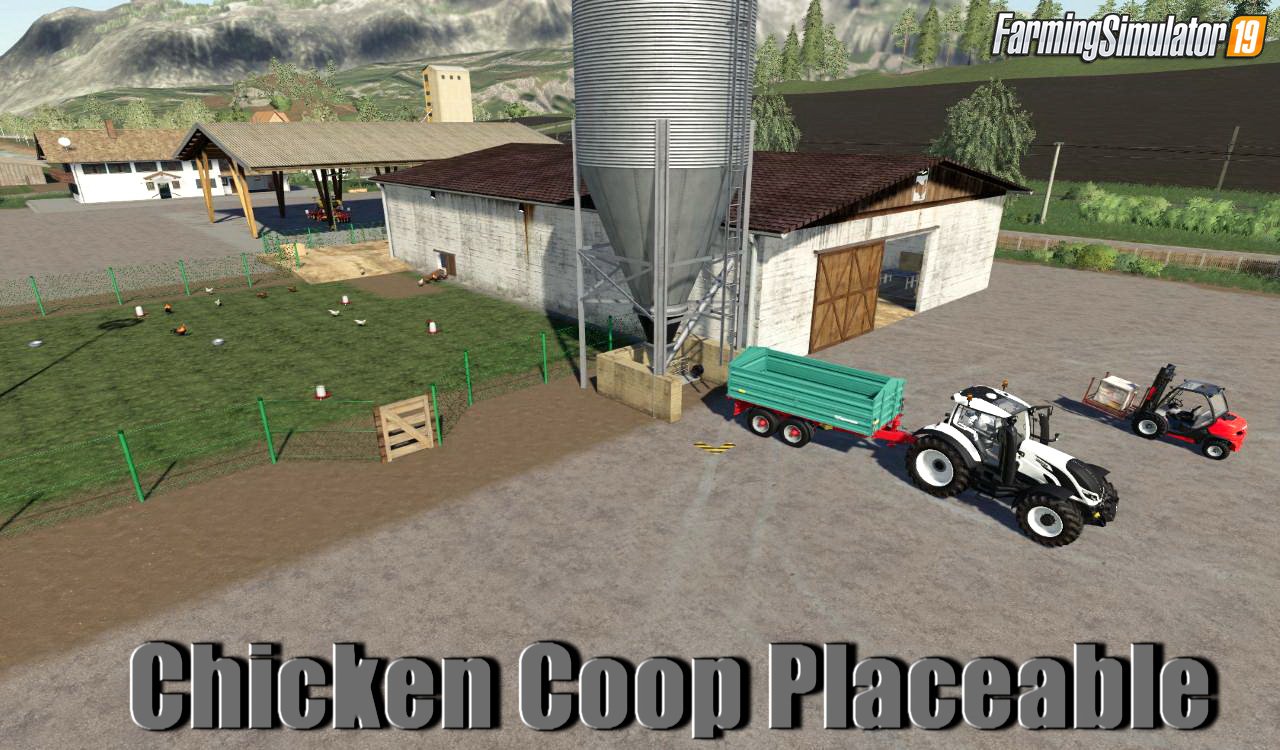 Chicken Coop Placeable by Stf_modding for FS19