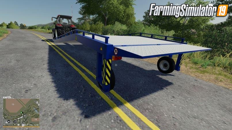 Trailer Mobile ramp v1.0 for FS19