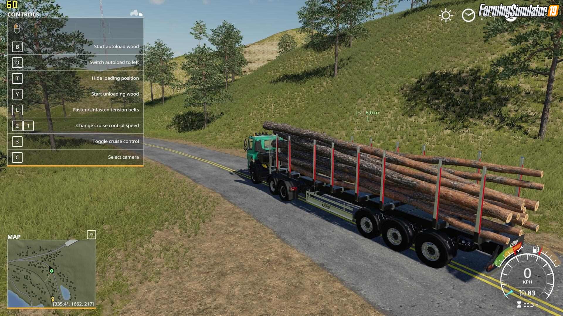 Trailer Fliegl Timber Runner With Autoload Wood for FS19