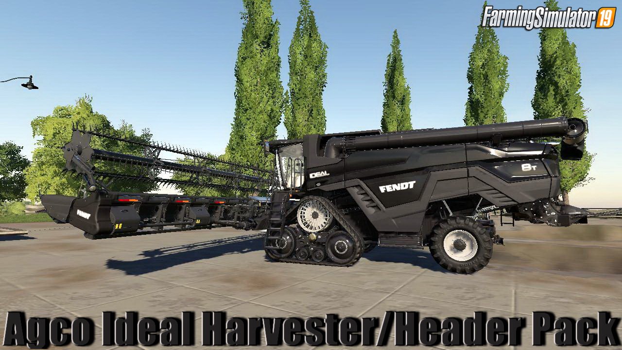 Agco Ideal Harvester/Header Pack v1.0 for FS19