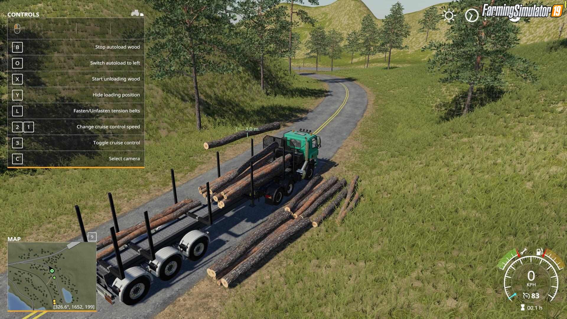 Timber Runner Wide With Autoload Wood for FS19