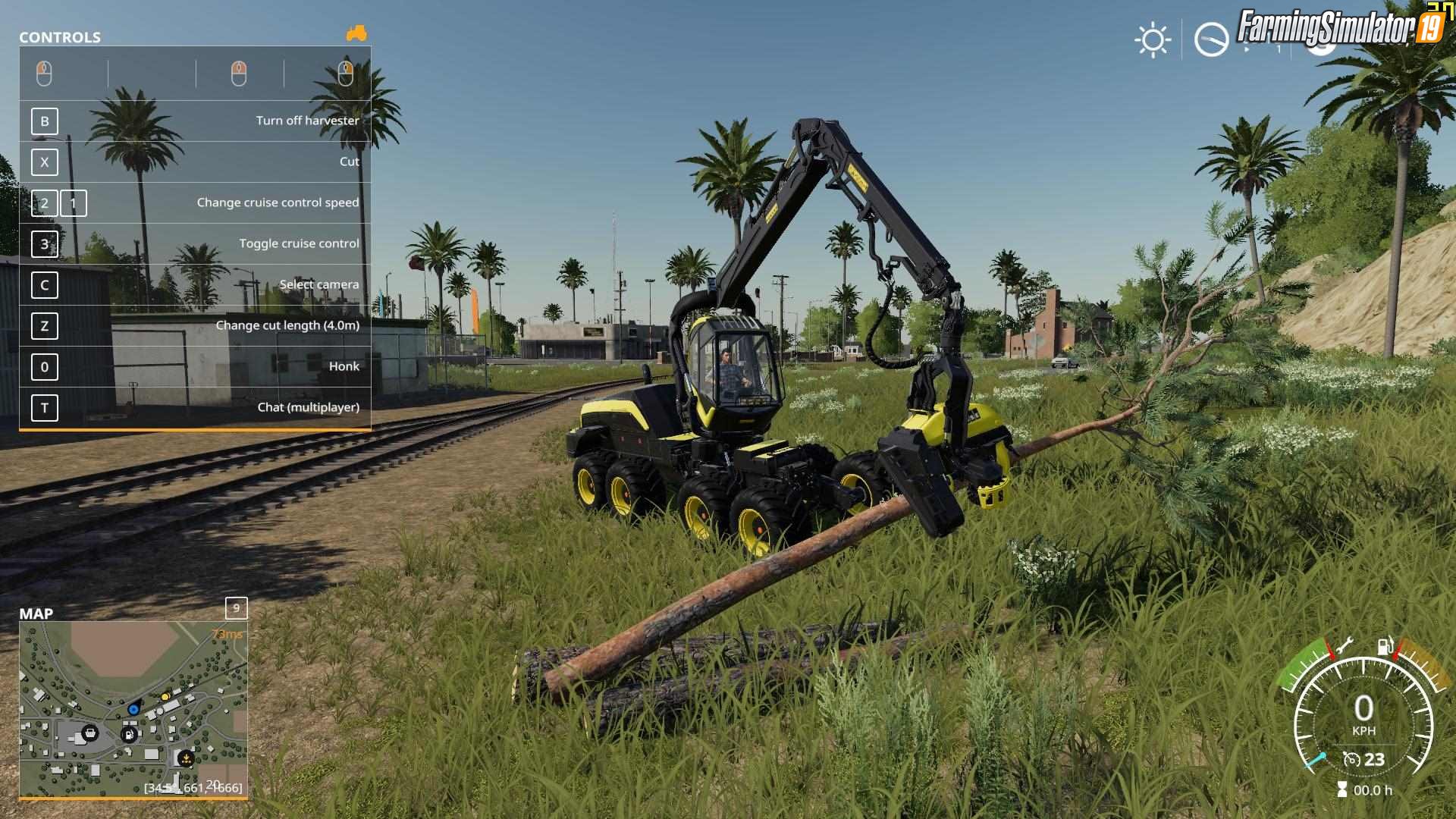 Manual Cutting for Wood Harvester for FS19