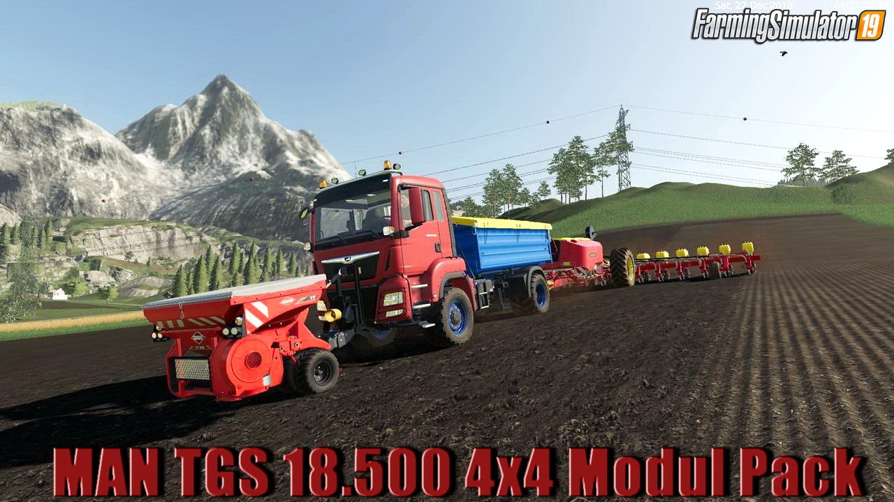 MAN TGS 18.500 4x4 Modul Pack v1.0 by GIANTS Software for FS19