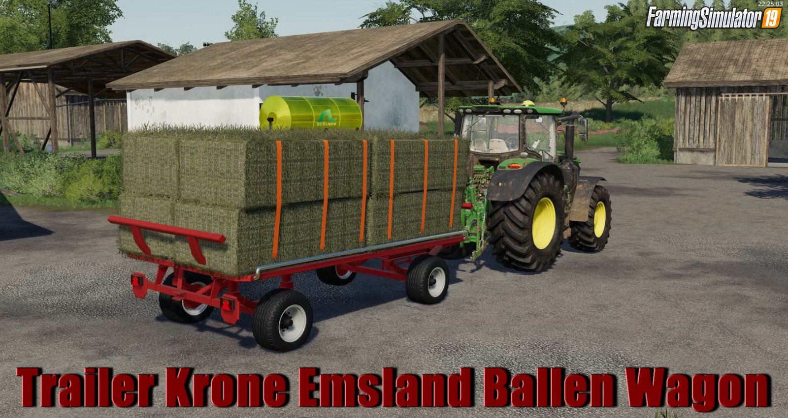 Trailer Krone Emsland Ballen Wagon for FS19