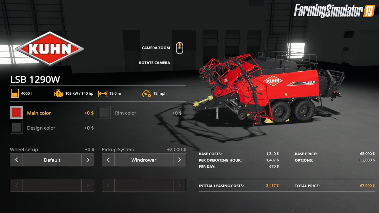 Kuhn LSB 1290 v1.0 Edit by bdbssb for FS19