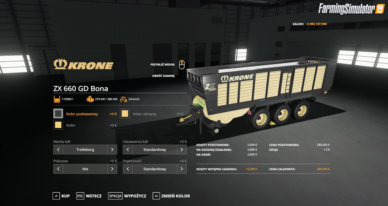 Trailer Krone ZX 660 GD Bona for FS19