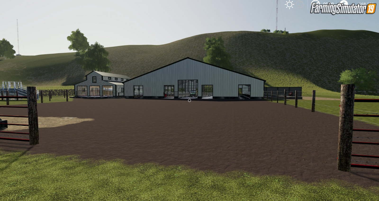 Large American Cow Shed v1.0 for FS19