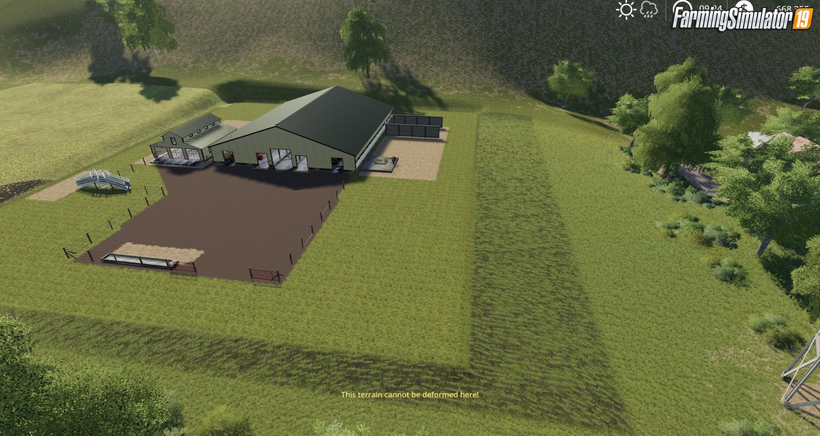 Large American Cow Shed v1.0 for FS19