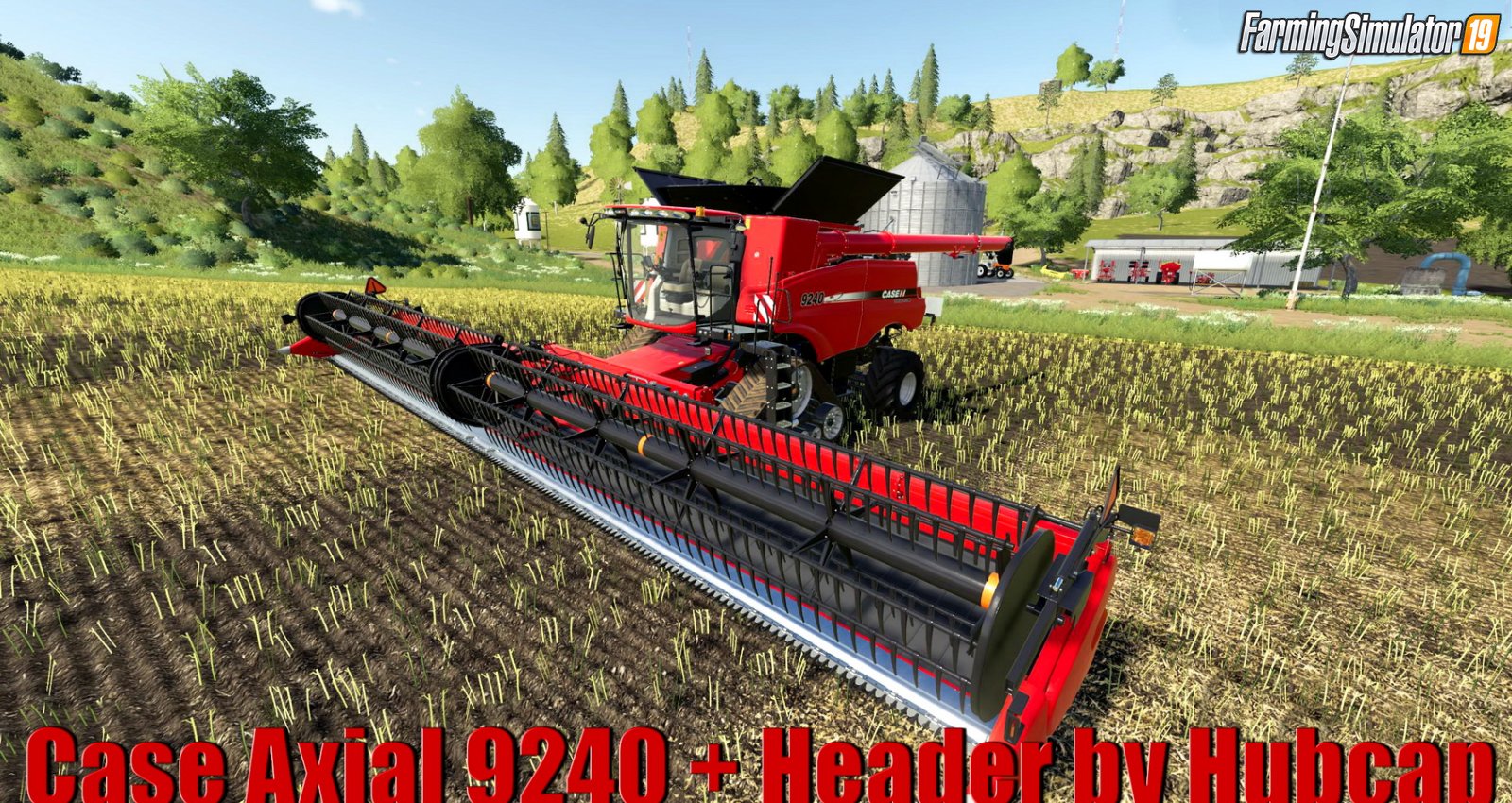 Combine Case Axial 9240 + Header by Hubcap for FS19