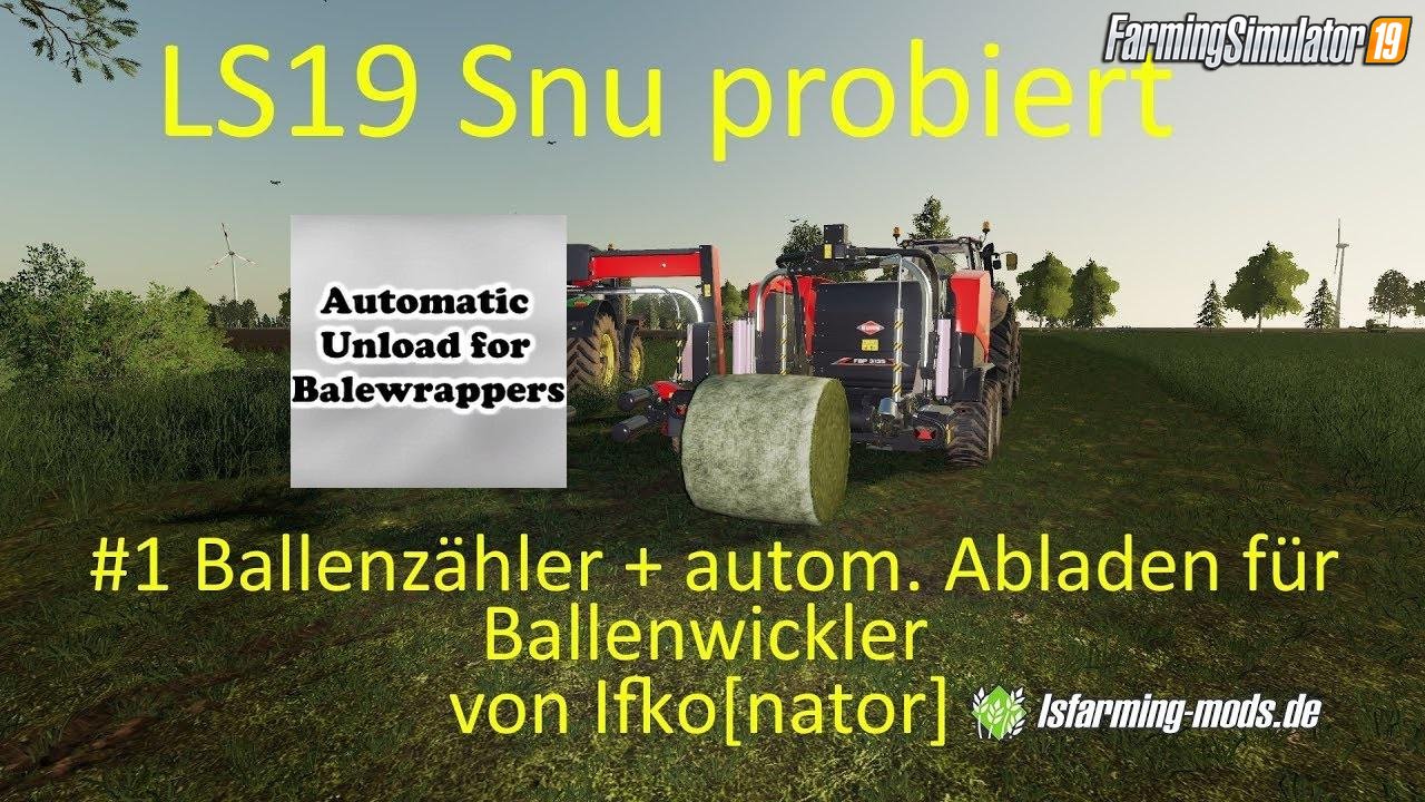 Auto Unload baler Mod v1.0 for FS19