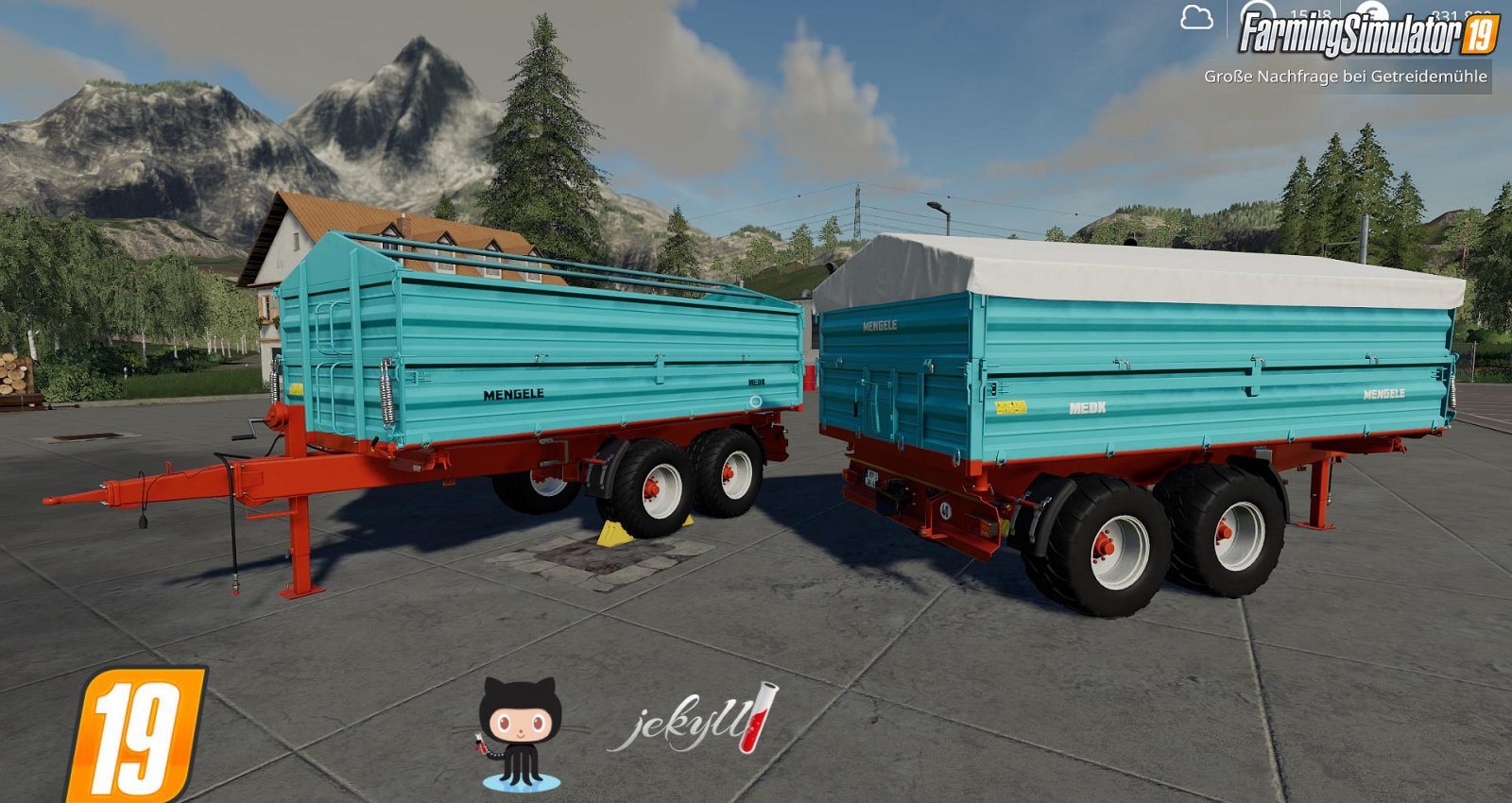 Trailer Mengele MEDK v1.0 for FS19