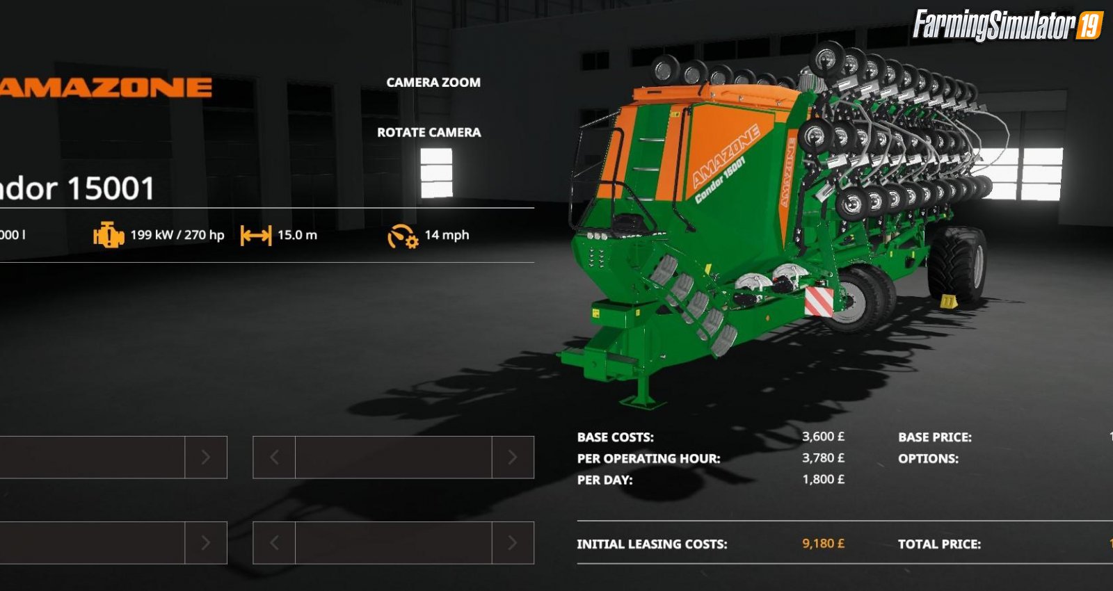 Amazone Condor 15001 v1.1 for FS19