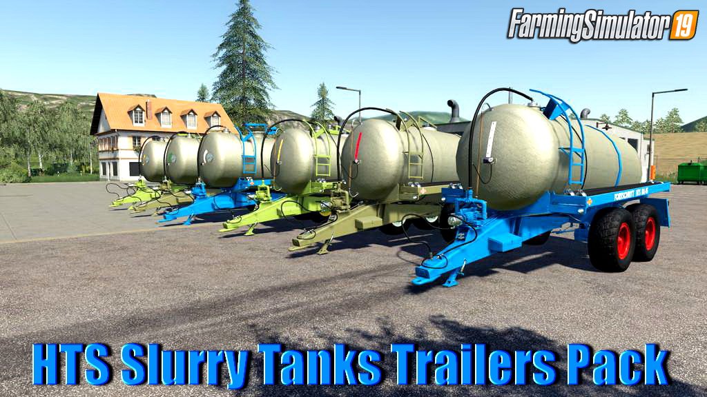 HTS Slurry Tanks Trailers Mods Pack for FS19