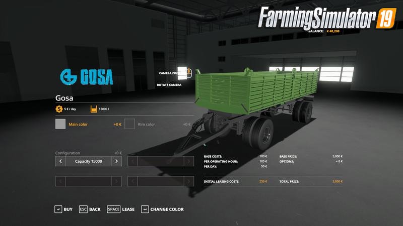 Trailer Gosa v1.0 by Stefan for FS19