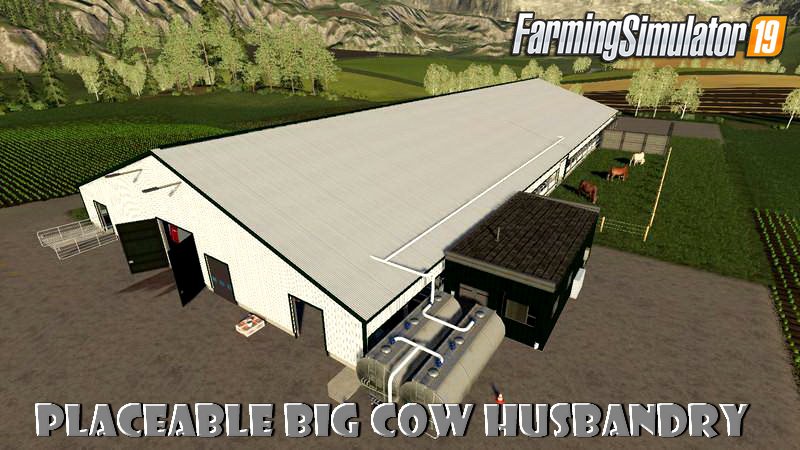 Placeable Big Cow husbandry v1.0 for FS19