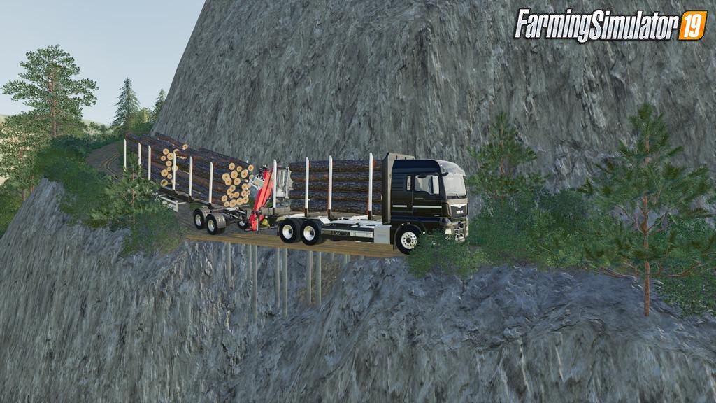 Fliegl Log Trailer v1.0 by krisjo for FS19