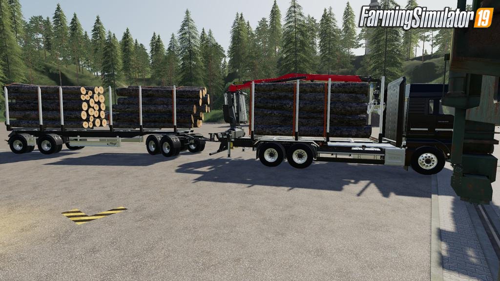 Fliegl Log Trailer v1.0 by krisjo for FS19