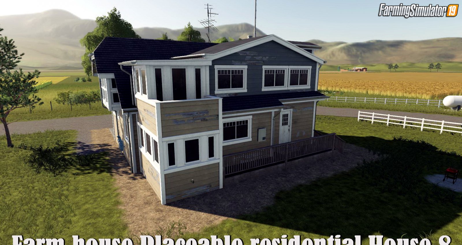 Farm house Placeable residential House 8 v1.0 for FS19